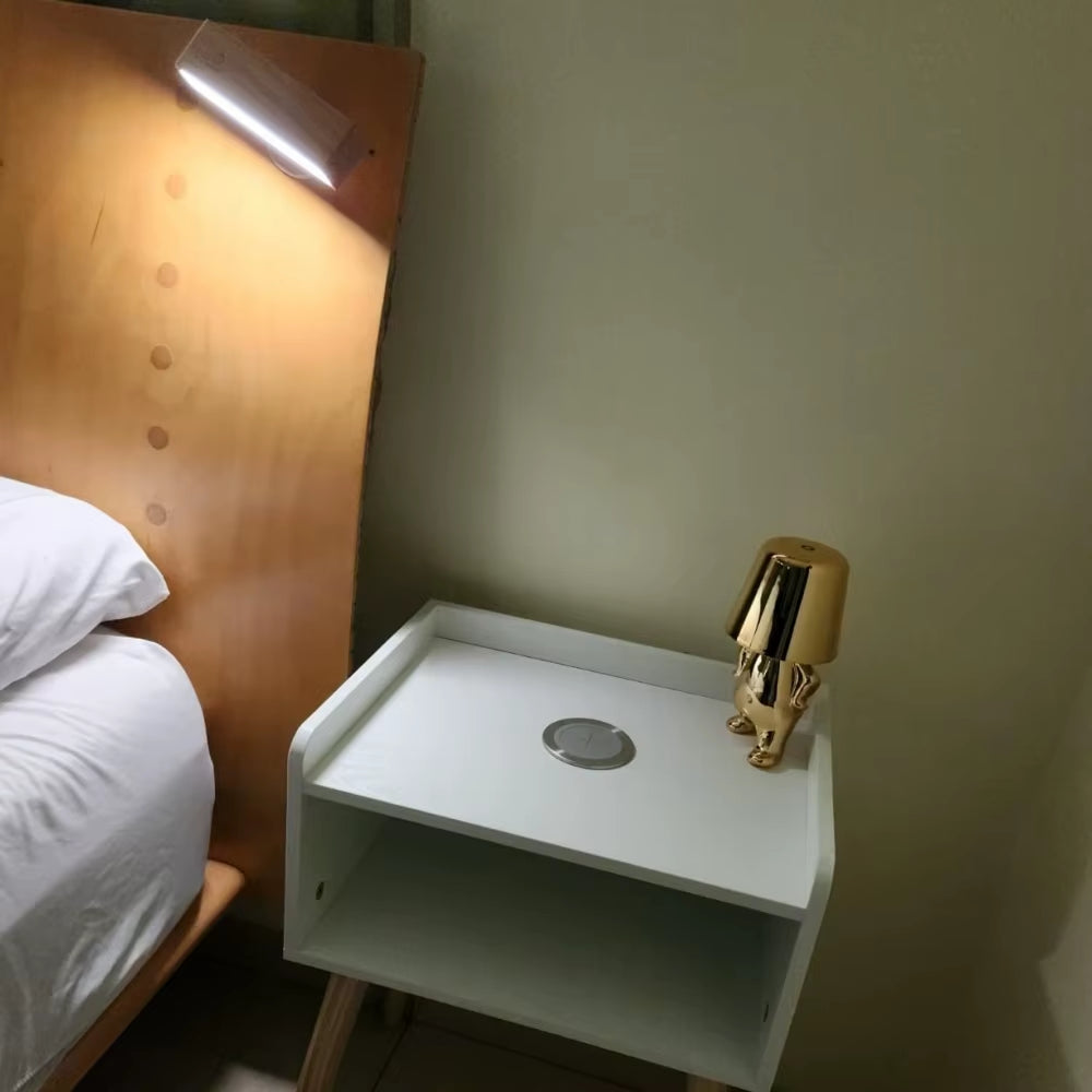 Rechargeable LED Wall Sconce – Cordless Wooden Light for Cozy Modern Spaces