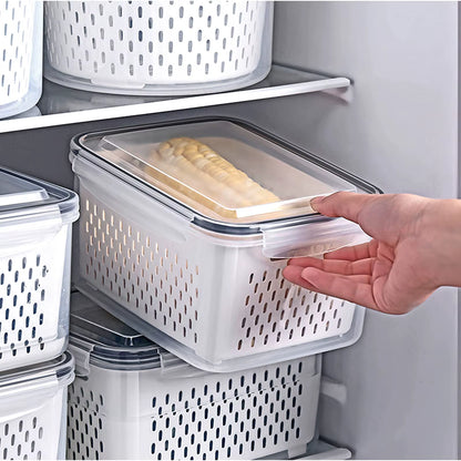 3-Pack Fridge Storage Containers – Keep Your Produce Crisp, Clean, and Organized